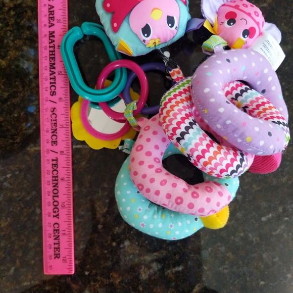 Infantino Spiral Activity Toy Pink Bird Butterfly Baby Rattle - Picture 14 of 15